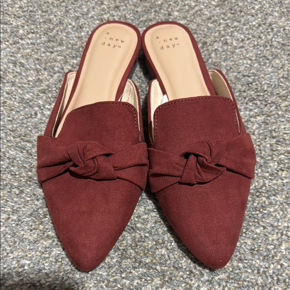 A New Day Women's Burgundy Mules